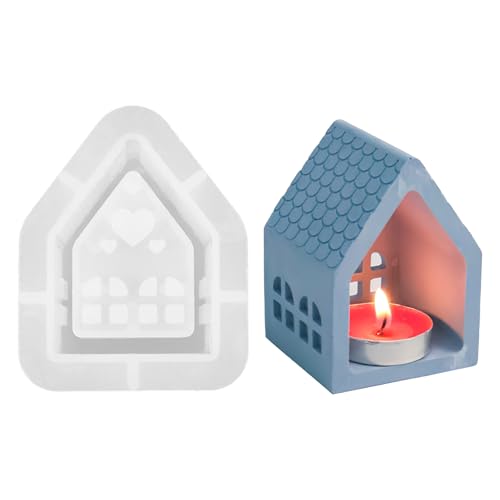 Moldes de silicona para casas, molde de silicona 3D para casa, molde de silicona casas, molde de silicona para casas, portavelas, moldes de silicona para casa, molde de fundición para casa, yeso para