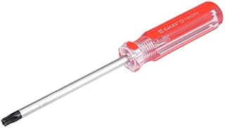 sourcingmap Torx Screwdriver, T20 Security Magnetic Star Screw Driver with 4" CR-V Shaft and Clear Red Handle