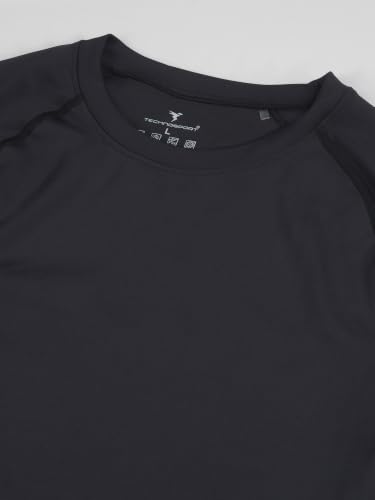 Image of TECHNOSPORT Men's Compression Full Sleeve T-Shirt 4-Way Stretch Slim Fit Gym & Workout Tee Quick-Dry Moisture-Wicking Athletic Training Wear ElastoPlus Fabric Technology for Comfort & Flexibility