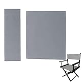 Upone Replacement Cover Canvas for Directors Chairs Casual Home Director Chair Replacement Canvas, Black, Red, White, Gray,Blue (Gray)