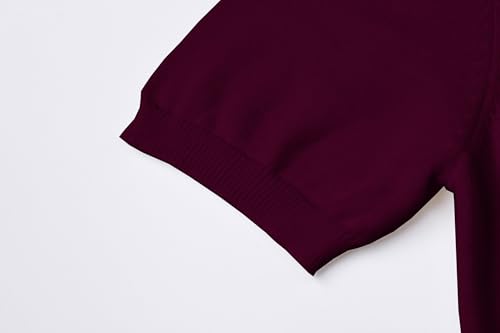 Image of DAIMIDY Womens Cotton Modal Short Sleeve Sweaters Summer Knit Tops | Breathable,Soft,Smooth Feel and Excellent Drape.Fit in Summer,Spring and Fall.