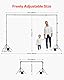 VEVOR Hintergrundständer verstellbares Fotohintergrundständer (Hintergrundtuch: 213 x 300 cm), tragbarer Hintergrundständer mit Stangen, Bildschirmständer für Produktfotografie Studiofotografie