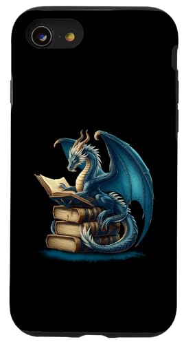 Libro Amante Bookworm Lettura Libri Drago Fantascienza Personaggio Custodia per iPhone SE (2020) / 7/8