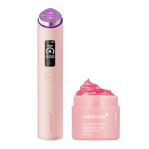medicube Firm & Glow Device Duo: Booster Pro X2 Pink & Collagen Jelly Cream | Booster Pro…