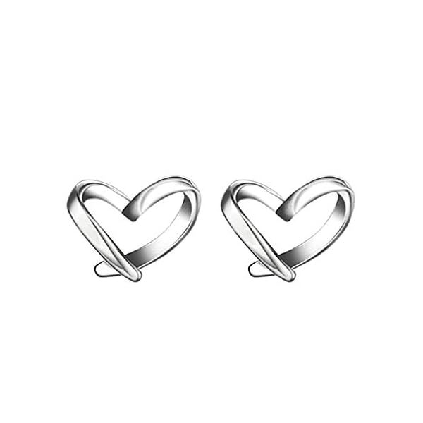 31p4KXCwdTL. SS600 - YAXUN Pendientes de plata de ley 925 para mujer con forma de corazón aretes joyería regalo de moda para mujeres y niñas