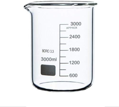 Rocwing Boro 3.3 Glass Graduated Measuring Beaker for Lab or Kitchen (3000ml)
