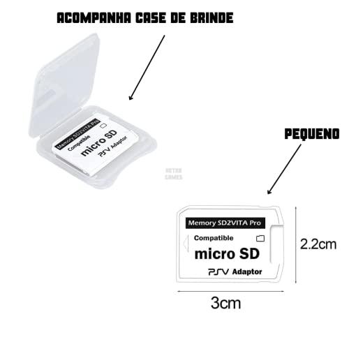 Cartão Adaptador Ps Vita Sd2vita Pro Micro Sd 6.0 Psvita