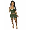Shorts-Sets-for-Women-2-Piece-Womens-Short-Suit-2-Pieces-Vest-Crop-Tops-Shorts Bluewolfsea Shorts Sets for Women 2 Piece - Ladies Sportswear Set Vest Crop Tops + Shorts Large Green