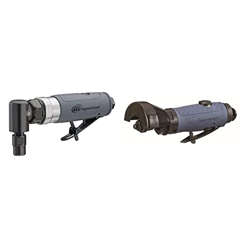 Ingersoll Rand 302B Composite Grip Air Angle Die Grinder & 426 3” Reversible Cut Off Tool, Lightweight With Speed Regulator Knob, 5 Cut-Off Wheels Included #TOP25