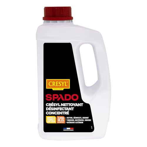 SPADO - Crésyl concentré - Désinfectant, bactéricide et levuricide - Nettoyant - Efficacité longue durée - Elimine 99,9% des bactéries - 1 L - Fabriqué en France