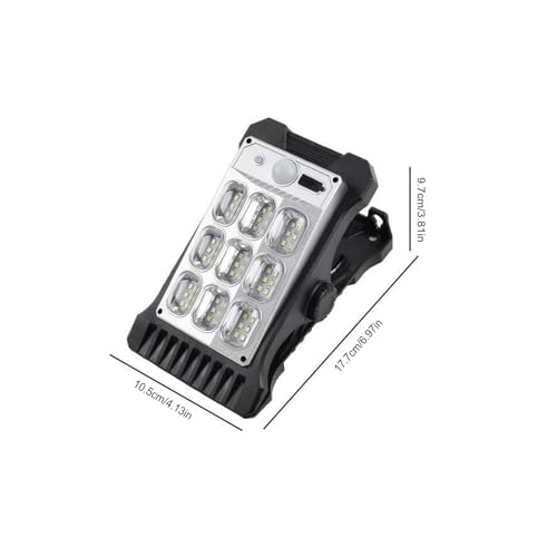 Luz solar de clip con sensor de movimiento foco de exterior para valla y garaje 6