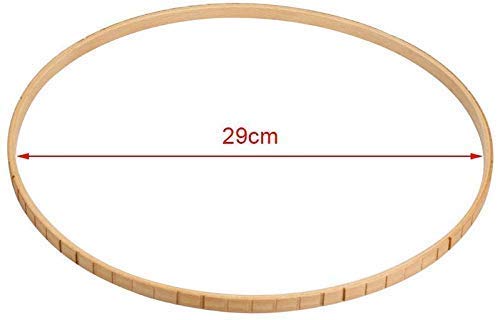 INSO Round Wooden Knitting Loom, Multifunctional Machine Tools Knitting Loom DIY Handmade Household Weaving Tools (29CM)