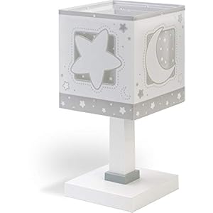 Dalber – Lampada da tavolo E-14, Chiaro di luna grigio, Multicolore, 14 x 14 x 29