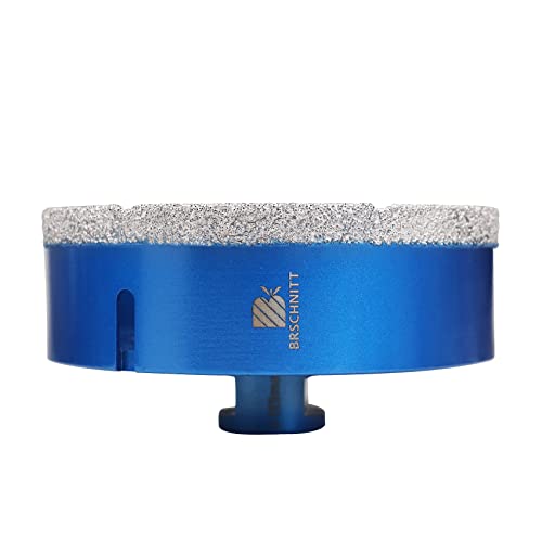 Diamond Drill Bit 125mm,BRSCHNITT 1pc M14 Vacuum Brazed Diamond Tip Drill Bit for Tile Porcelain Stoneware Ceramic Marble Granite Drilling,Suitable For Angle Grinders