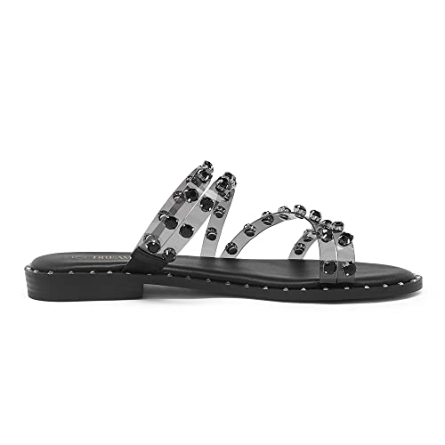 Image of DREAM PAIRS Women's Studded Slide Sandals