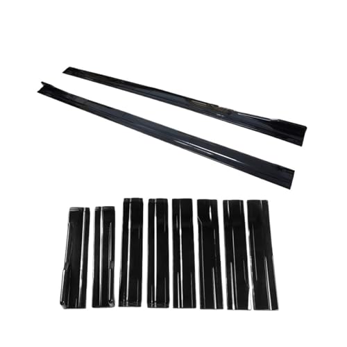 Pasos laterales premium negro brillante para Audi A3 A4 A5 S-Line y RS3