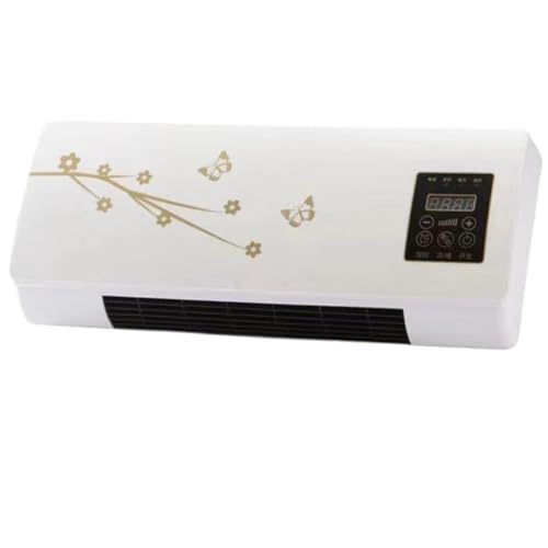 Ghbunuz 暖房・冷房機能付き壁掛けミニエアコン 熱中症予防「 家庭用ポータブルエアコン 」スポットクーラー、リモコン付き、低騒音 | 16〜40度に調節可能 | 除湿機能 | 6時間タイマー | リビングルーム/寝室/オフィスに最適 (C)