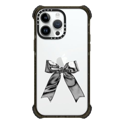 CASETiFY Eg CpNg iPhone 14 Pro Max [X / 2.5m̗NA (MILKi4{) / CX[d] - Metallic Ribbon - ubN