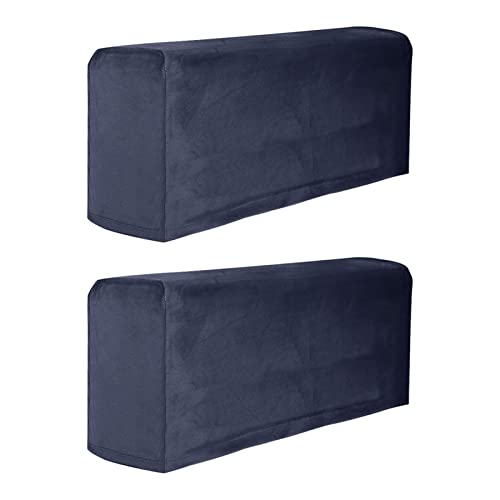 Sofa Armrest Cover,2 PCS Stretch Arm Covers for Chairs Couch Sofa Armchair,Slipcovers for Recliner (Navy Blue)