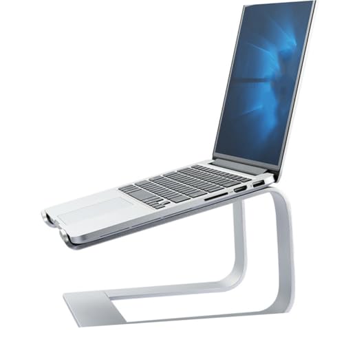 Soporte para laptop de aleación de aluminio ajustable plateado miniatura 6