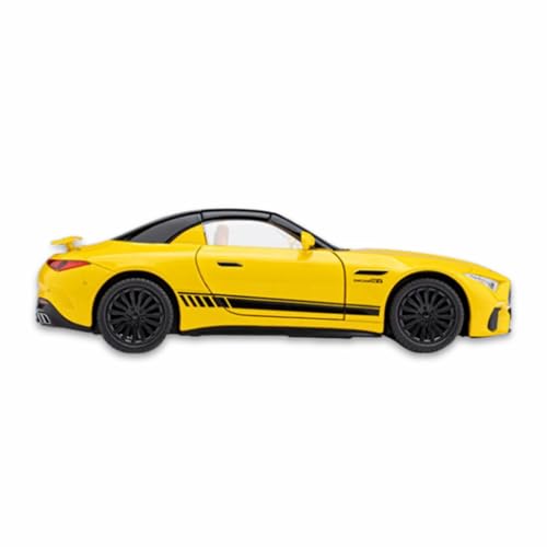 Image of 1:24 Scale Mercedes SL63 Die Cast Metal Car Model with Openable Doors & Hood, Detailed Interior, Pull Back Action Toy Car for Kids & Collectors, Display Model Gift