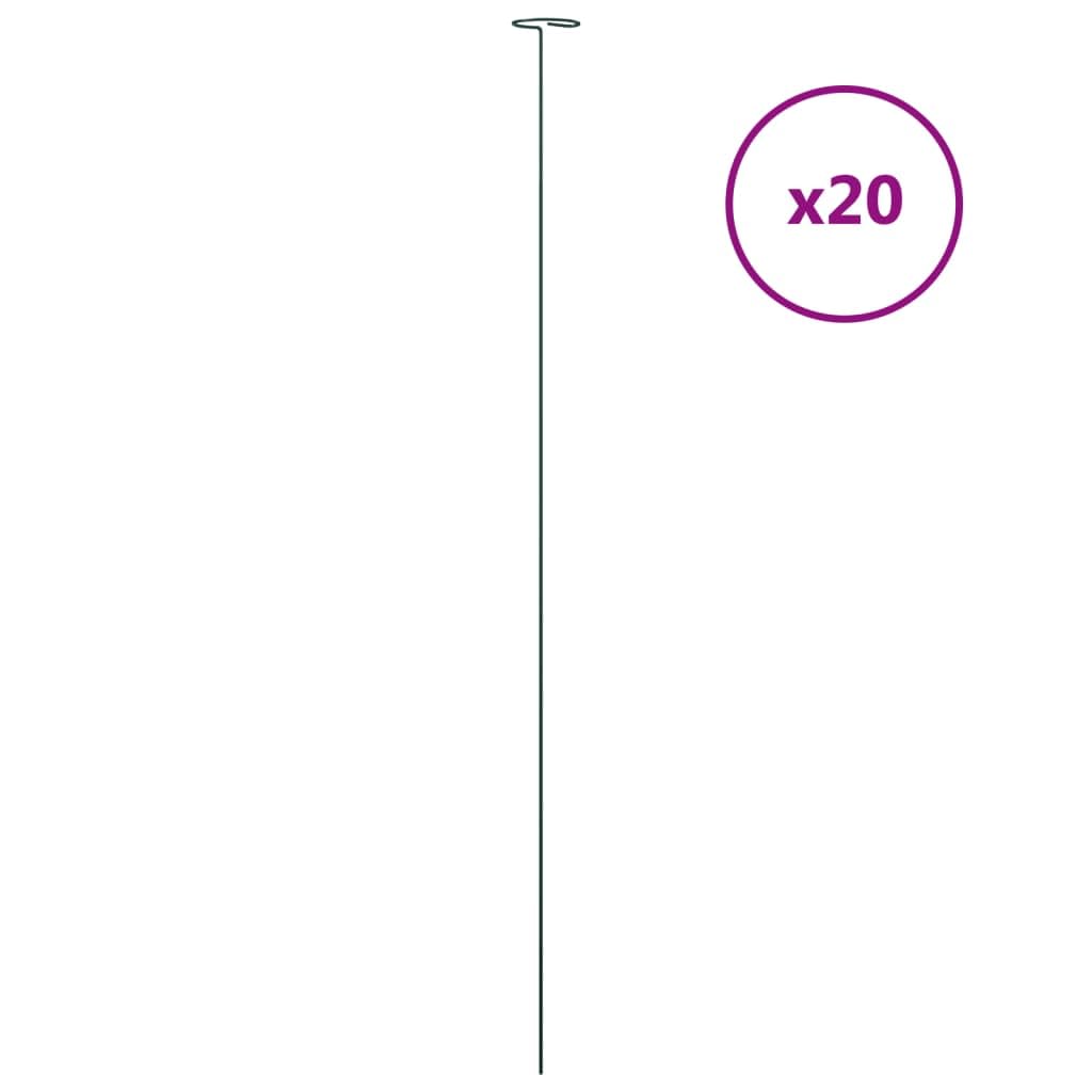 Garten-Pflanzstäbe, 20 Stück, dunkelgrün, 91 cm, Stahl, Anzugmöbel