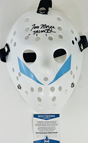 TOM MORGA SIGNED JASON VOORHEES MASK FRIDAY THE 13TH PART 5 STYLE BAS 567