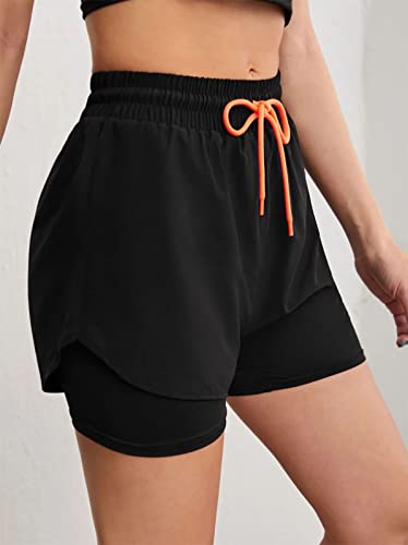 YOAKUKA Women's 2 in 1 Workout Shorts Gym Workout Yoga Running Biker Tennis Skirts Clothes Summer4