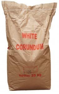 BOLSA DE DE CORINDON BLANCO 60, 0,212 – 0,30mm gramo fino para chorreadora arena, 25 KILOS