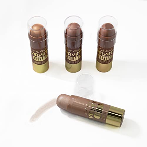 L.A GIRL Velvet Contour Bronzer Stick, Goddess, 5.8g - Image 7