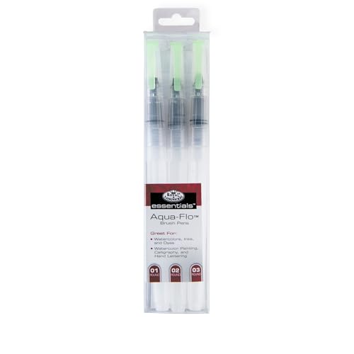 Stylos pinceaux rechargeables Royal & Langnickel Essentials en plastique aquarelle