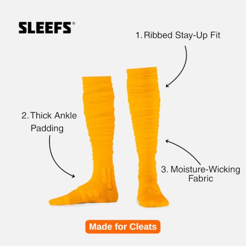 Image of SLEEFS Padded Football Socks for Anti-Blister and Cleat-Ready Fit