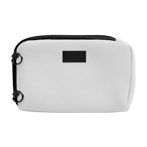 Posh Pickler Expandable Neoprene Pouch, Clip-On Pickleball Pouch, Platinum