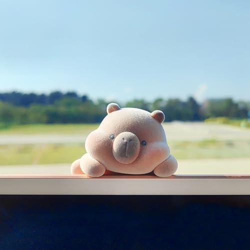 Image of Cute Furry Animal Rear View Mirror Accessories, Car Dashboard Decoration | Soft Texture, Car Interior Accessories, Ornament for Car Screen, Rearview Mirror or Computer Monitor