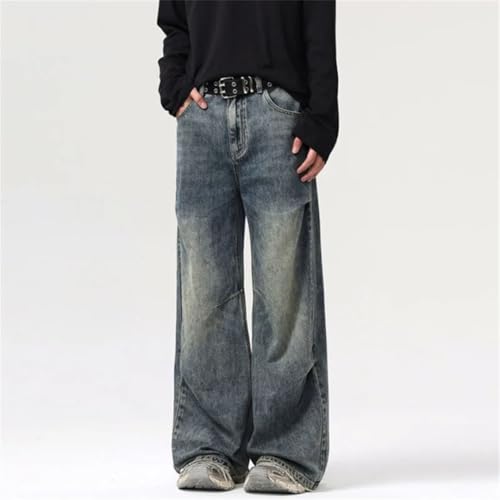 Men's Baggy Wide Leg Jeans Denim Pants Streetwear4