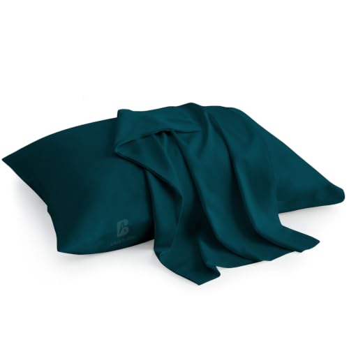 Image of Atiksh Beddings 12x16 Toddler Travel Pillow Cases, Pack of 2, 100% Egyptian Cotton, 600 Thread Count, Zipper Closure, Small Pillowcase for Kids, Daycare, Preschool & Travel, Teal