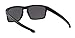 Oakley Men's OO9262 Sliver Rectangular Sunglasses, Polished Black/Ice Iridium, 57 mm