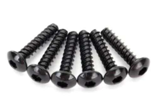 Traxxas Screws, 2.6x12mm Button-Head, self-Tapping (hex Drive) (6)