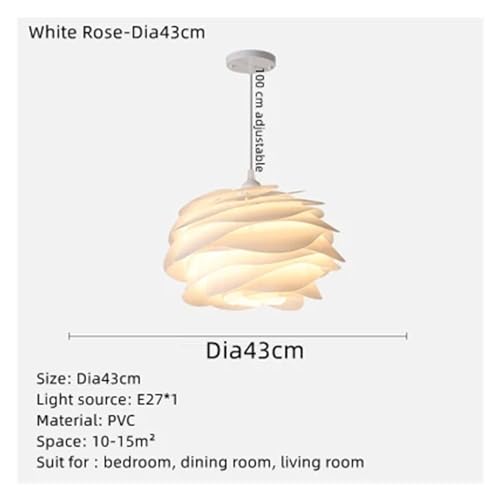 Lampe blanc rose style danois pour chambre de fille poétique - 5
