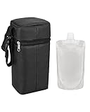 Baby Bottle Bag, Meiiy Breastmilk Cooler Bag with Ice Pack Single 8 Oz Baby Bottle Travel Bag...