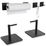 Paper Towel Holder Black Magnetic Mount Paper Tower Bar with Strong Magnetic Backing - for Kitchen,Refrigerator,Grill,Toolbox,Garage,Shop