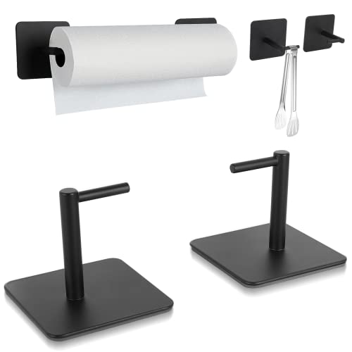 GBESTWOOW Paper Towel Holder Black Magnetic Mount Paper Tower Bar with Strong Magnetic Backing - for Kitchen ,Refrigerator,Grill,Toolbox,Garage,Shop