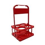 Portabotellas de agua para deportes, plegable, para fútbol, gimnasio, picnic, rojo, 32 x 19 x 18 cm