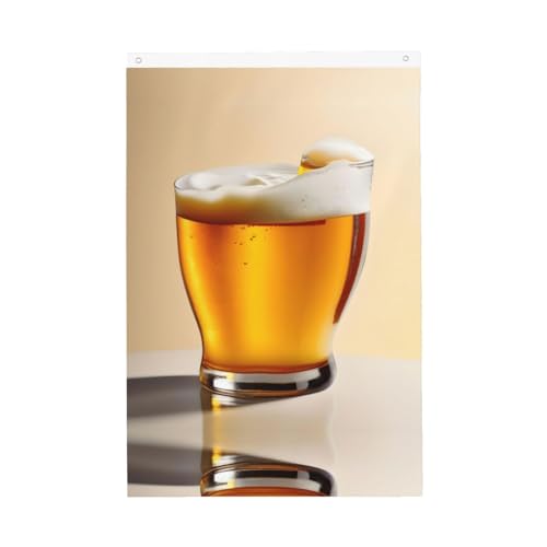 TYANG Beer Foam Garden Flag 2x3 Ft Vertical Double Sided Flags Rustic Farmhouse Yard Outdoor Decoration