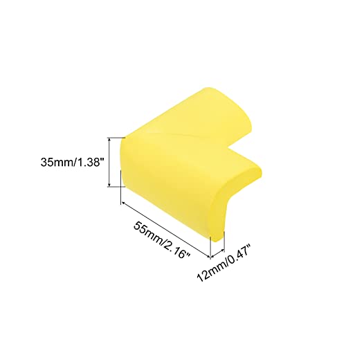Image of uxcell Corner Guards Edge Protectors, 12Pack Foam Safety Bumper L Shape, 55mm /2.16 inch(L) for Furniture Corner Table Edge Guard, Yellow