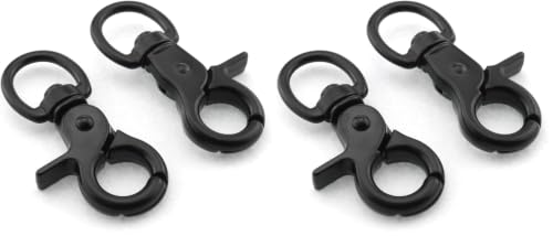 Image of 2pcs Snap Hook Zinc Alloy 60mm Black Key Chain Door Lock Pets Cage Hook Belt Clip for Any Suitable Cage, Dog Traction Rope (Pack of 2)