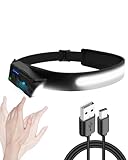 Trongle Torcia Frontale LED Ricaricabile, Lampada Frontale 230° Grandangolare con 7 Modalità di Luce e Sensore di Movimento, IPX4 Impermeabile per Campeggio, Escursionismo e Running