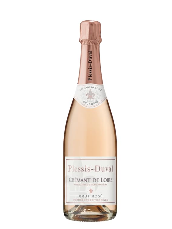 PLESSIS DUVAL - AOP Crémant de Loire - Vin Rosé Effervescent - Lot de 6 bouteilles x 75 cl