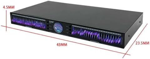 22-band stereo graphic audio equalizer, dual-channel rack mount, with preset effects and noise reduction for studio recording