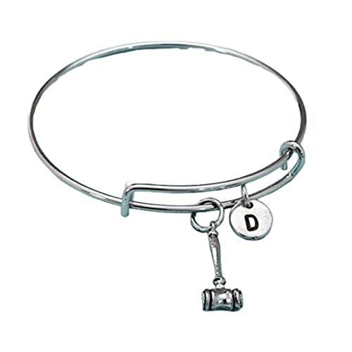 Gavel bangle, gavel charm bracelet, expandable bangle